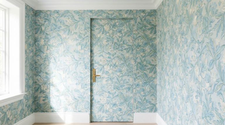 wallpaper around doors